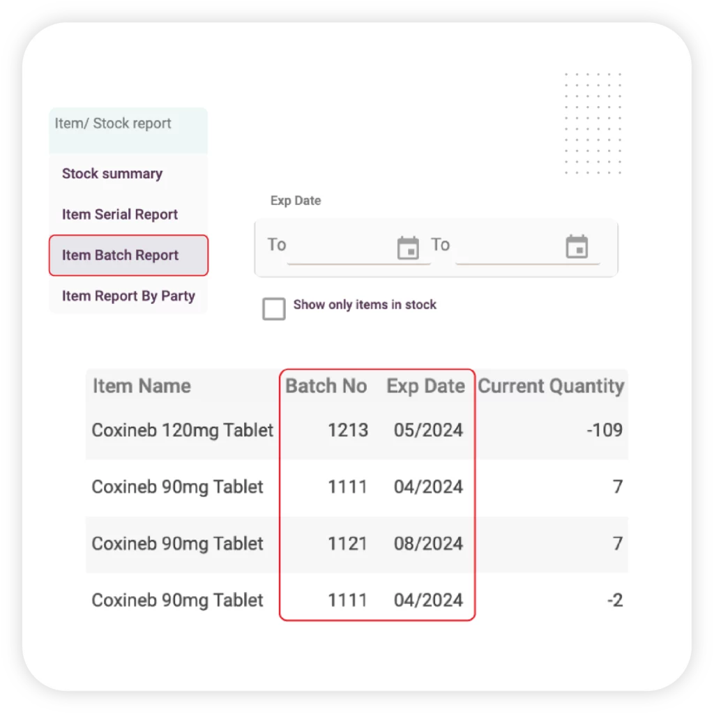 Batch & Expiry Tracking