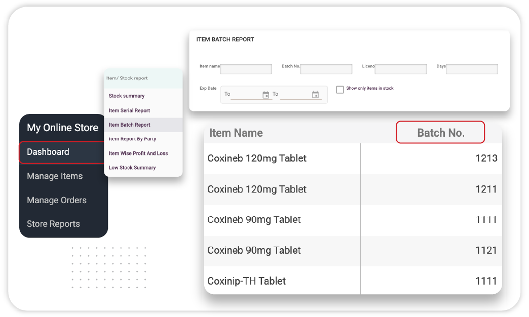 Batch wise inventory tracking