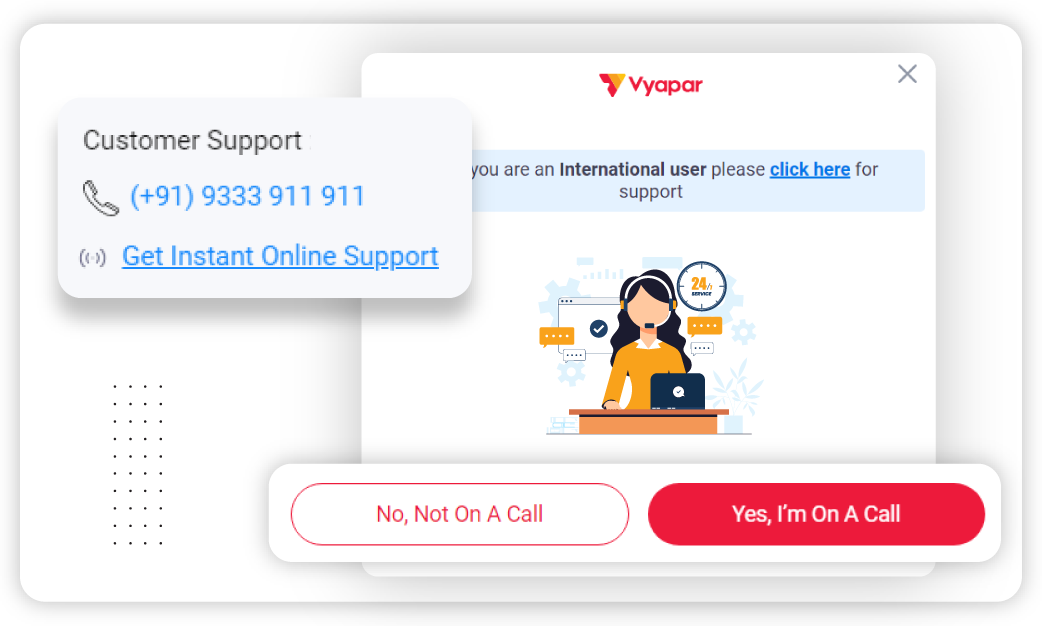 Reach out to Vyapar customer support