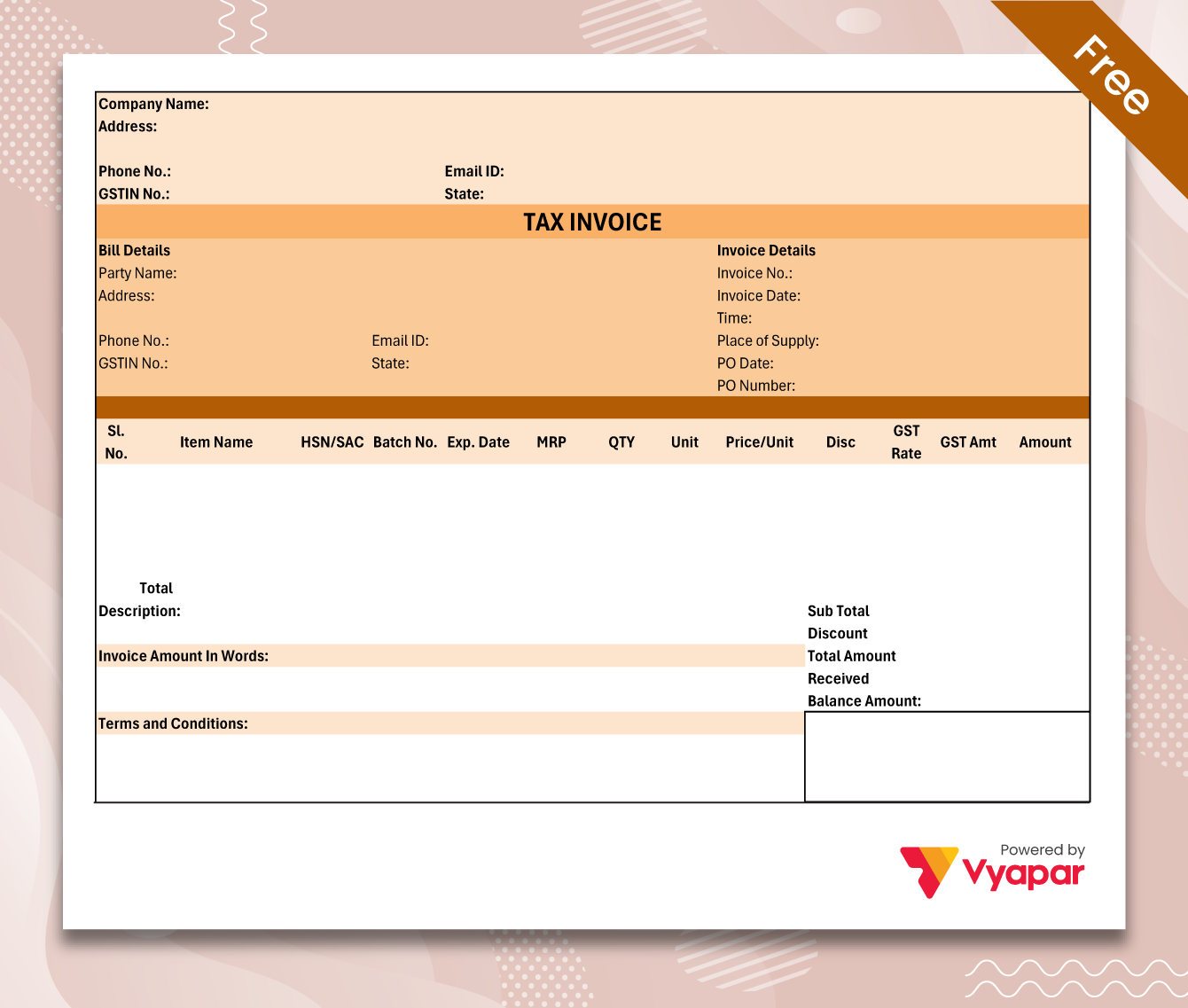 Sale Invoice Format - 15