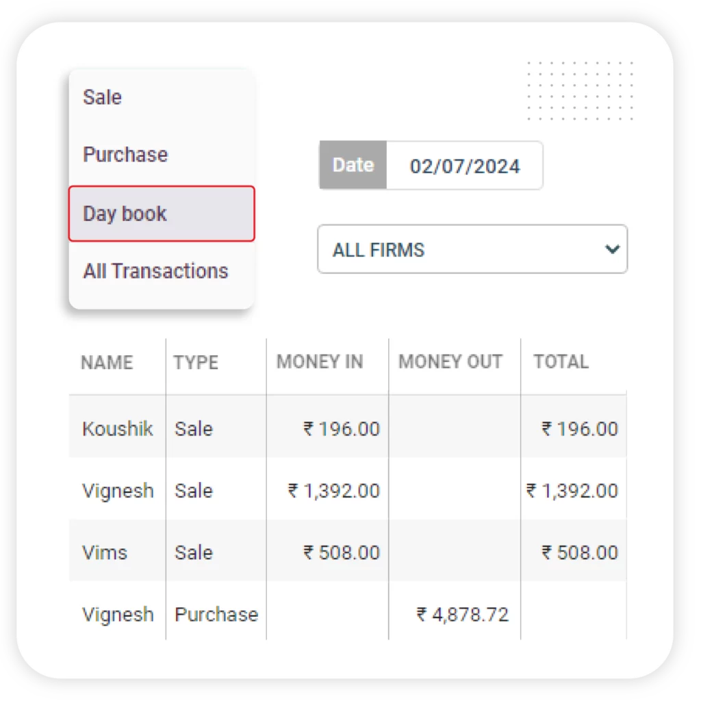 Maintain daily ledger using Vyapar online ledger app