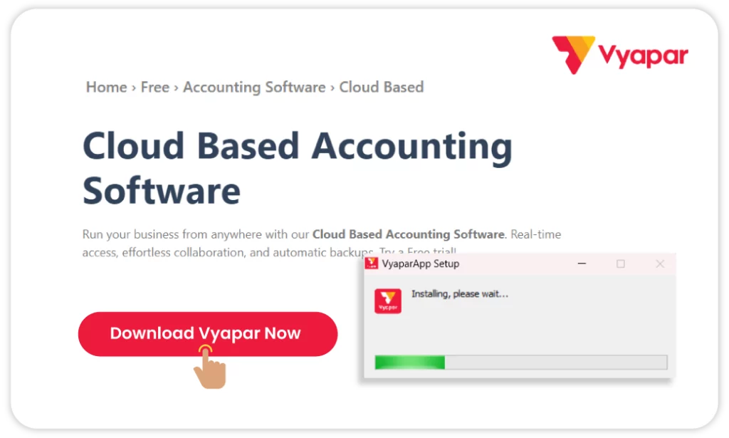 Download cloud based accounting app and install