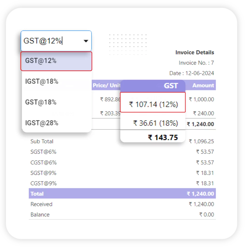 Download free GST bills using Vyapar ledger book software