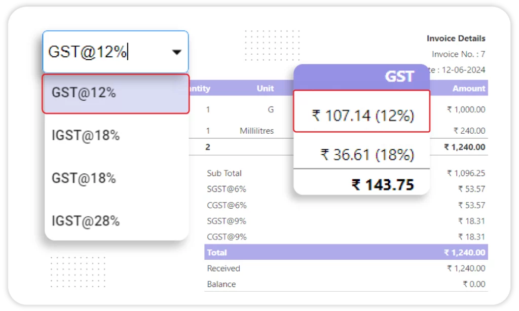 GST Invoicing