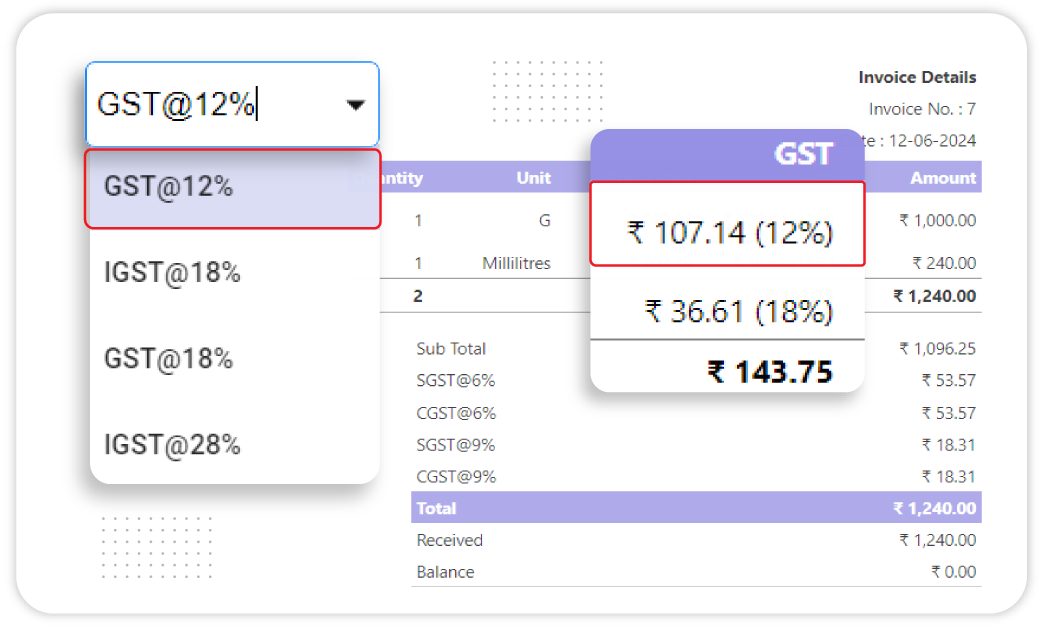 Download free GST bills using Vyapar ledger book software