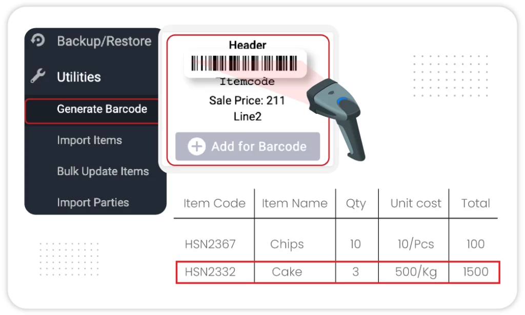 Barcode Management - Retail Shop Billing Software