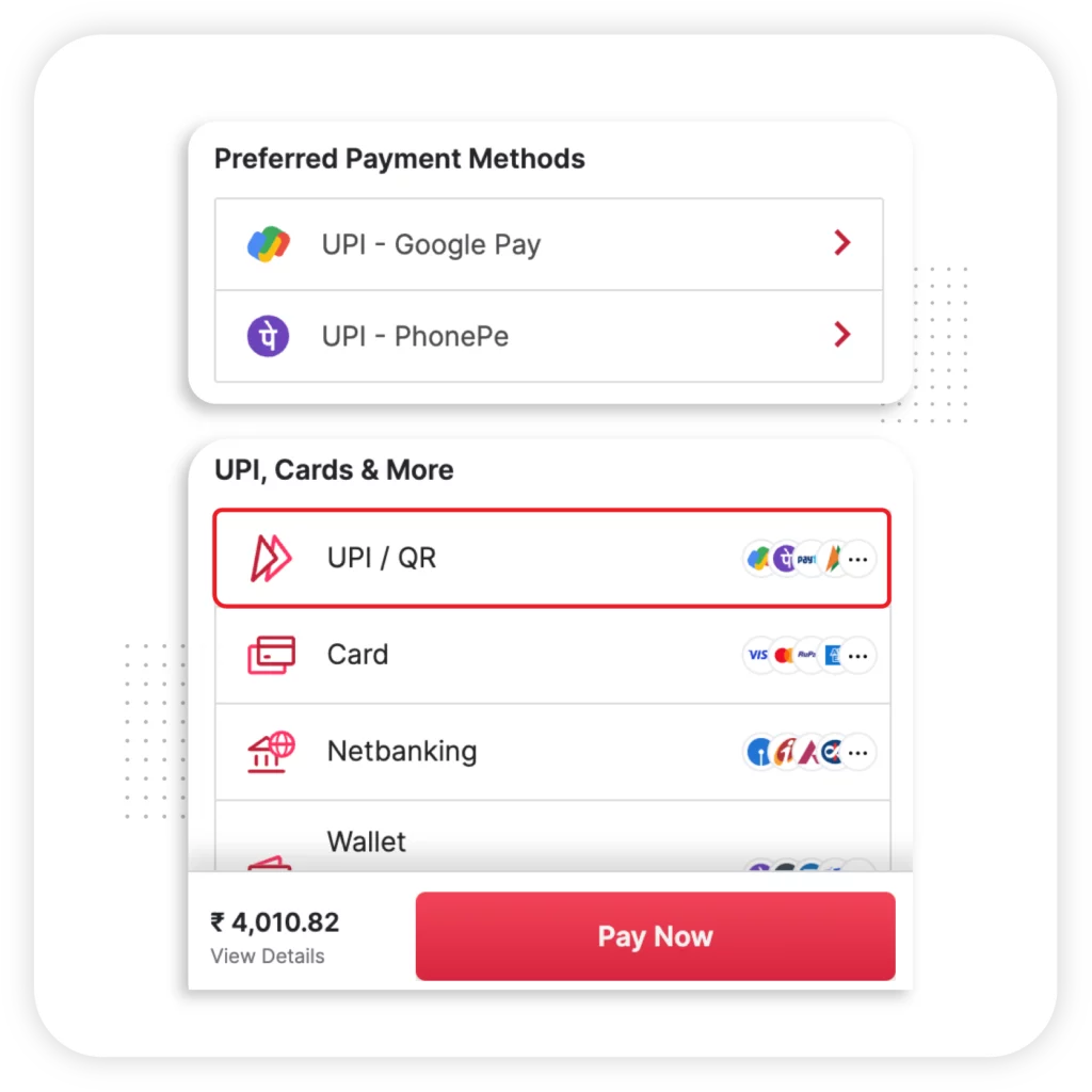 Multiple-Payment Mode -  Grocery Shop Billing Software