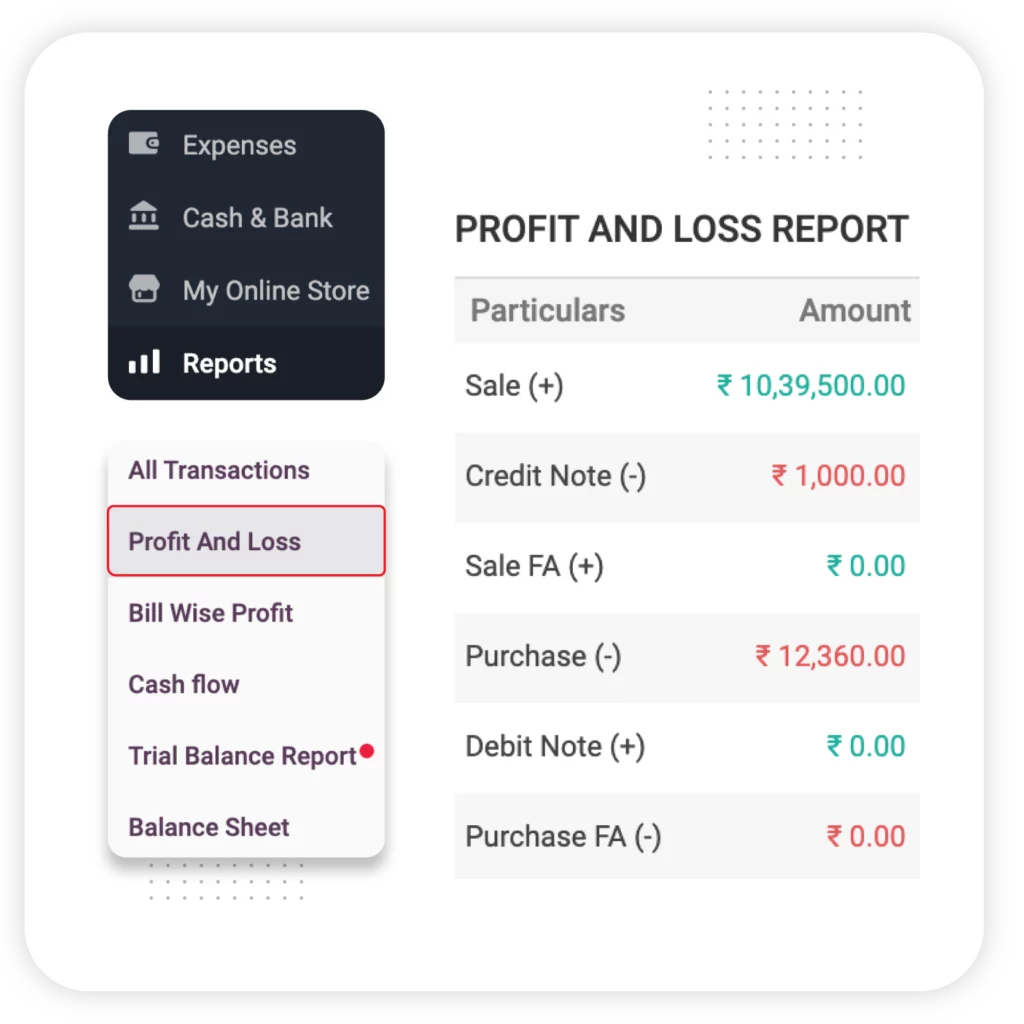 Analyse financial reports of your business using Vyapar