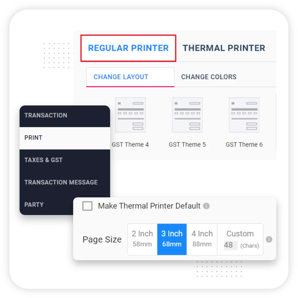 Vyapar Windows Invoicing Software Supports Thermal and Laser Printers