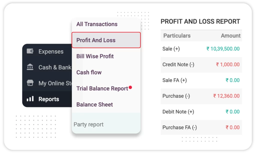 Profit & Loss Statements - Financial Reporting Software