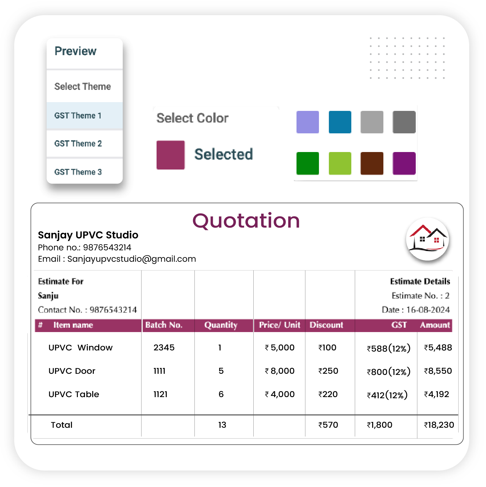 Customisation Options