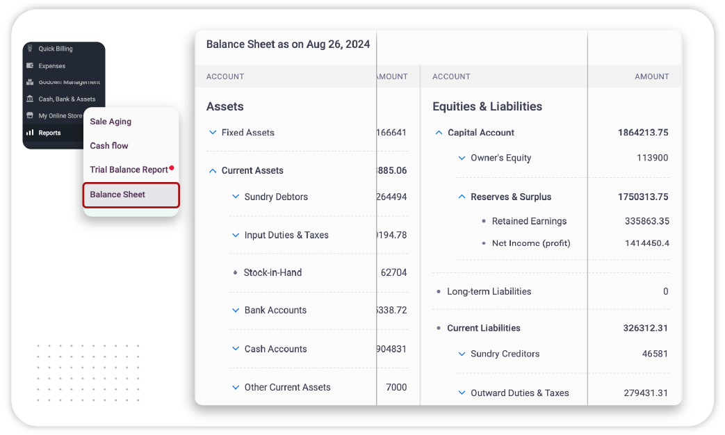 Balance Sheets - Financial Reporting Software