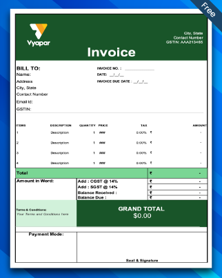 Invoice Template In Word – 05