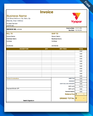 Invoice Template In Word – 06