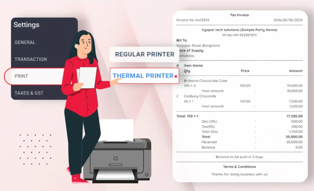 Thermal/ Regular Printer Compatibility - Retail Shop Billing Software