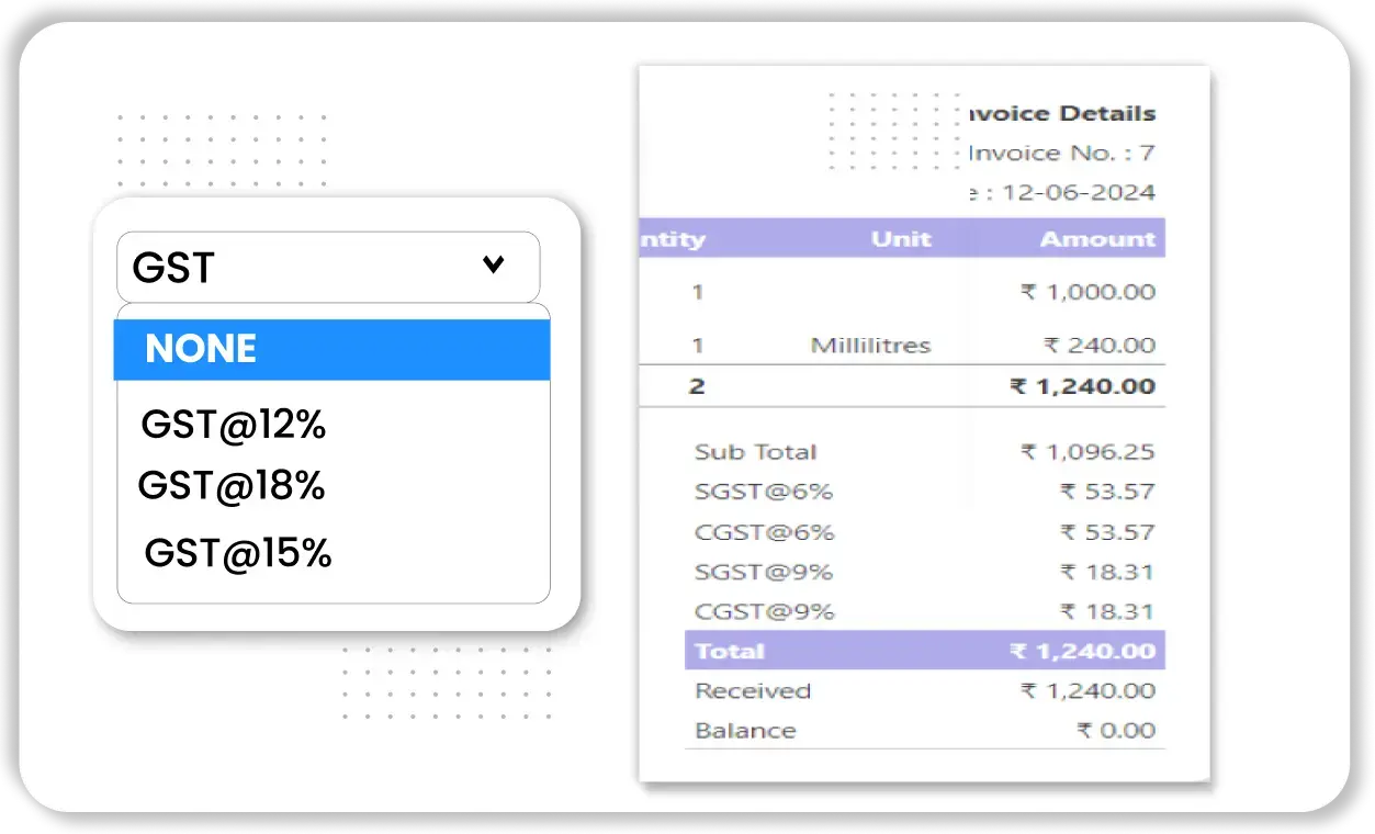 GST and Non-GST Billing Options