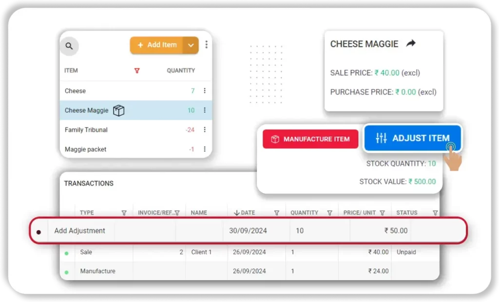 Stock Adjustment Logs