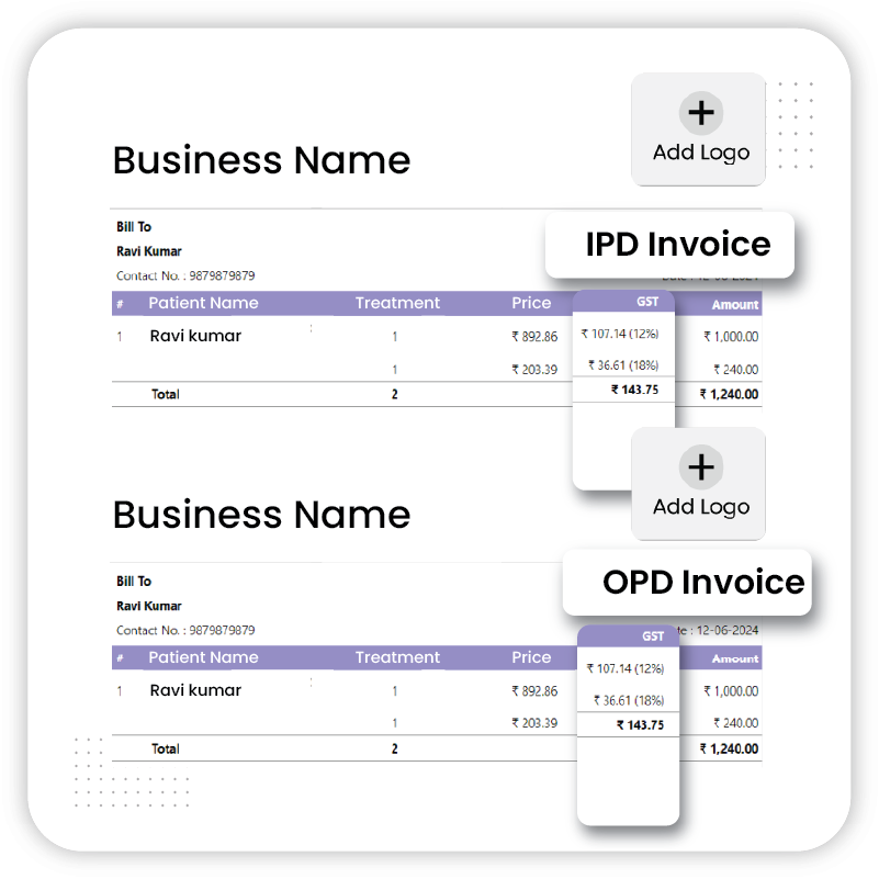 OPD and IPD Billing Feature of Clinic billing software