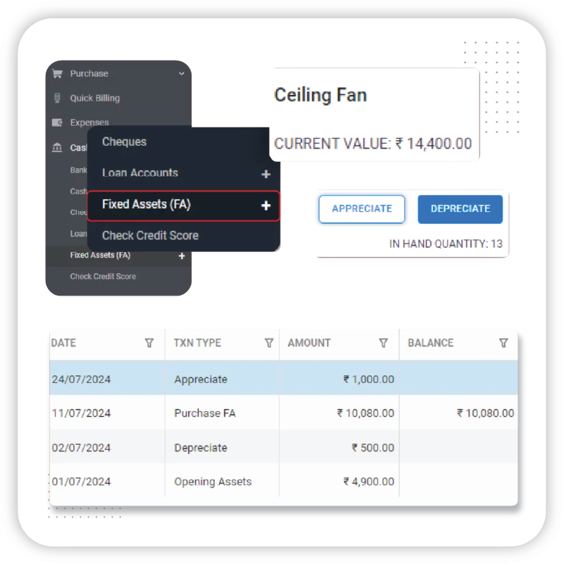 Maintenance and Depreciation Management - asset inventory software