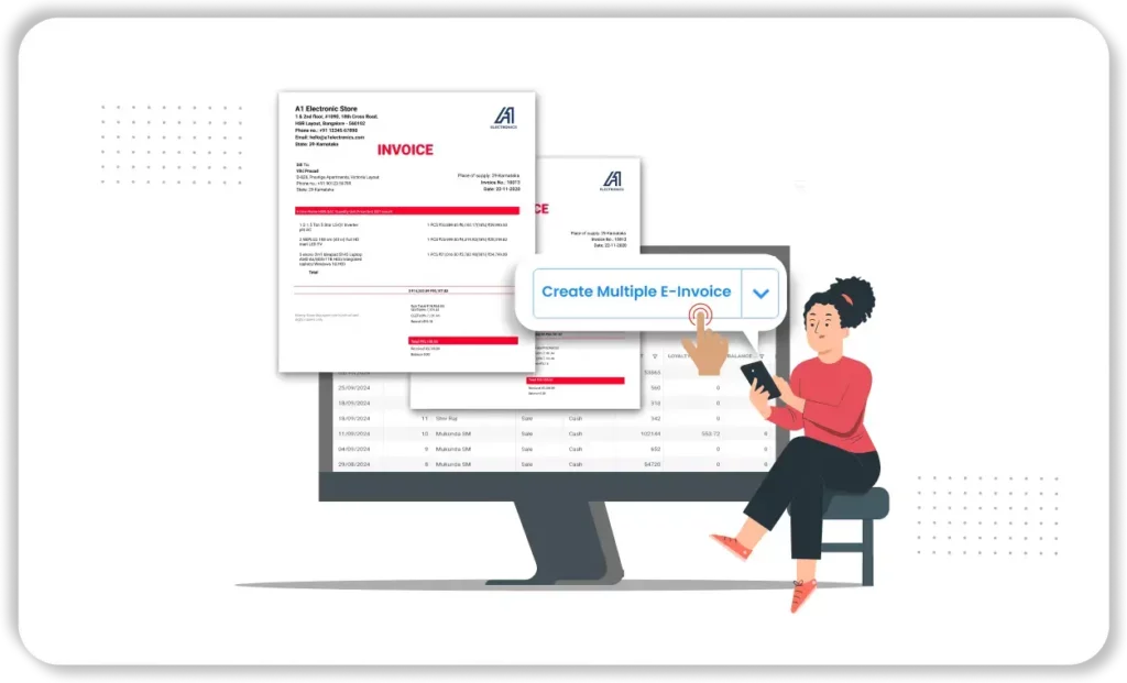 Multiple e-invoices