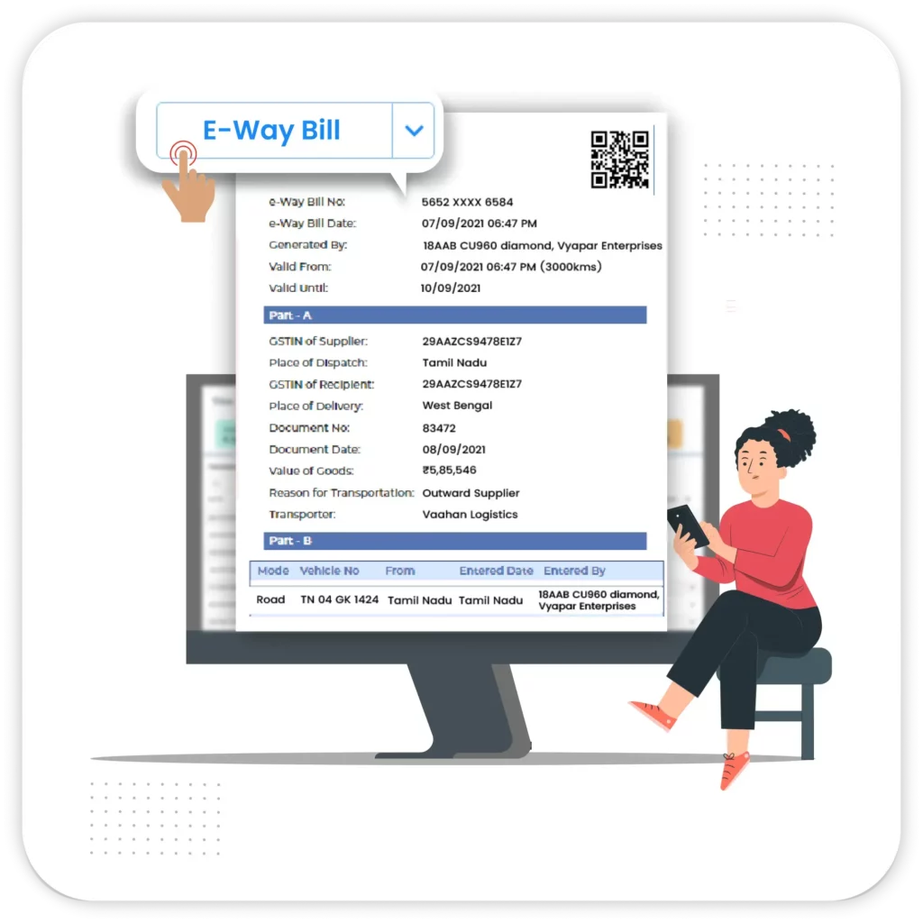 One-Click e way Bill Generation