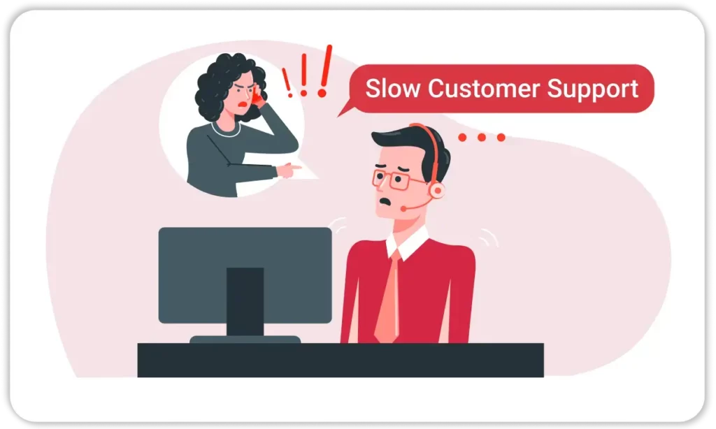 Slower Customer Support