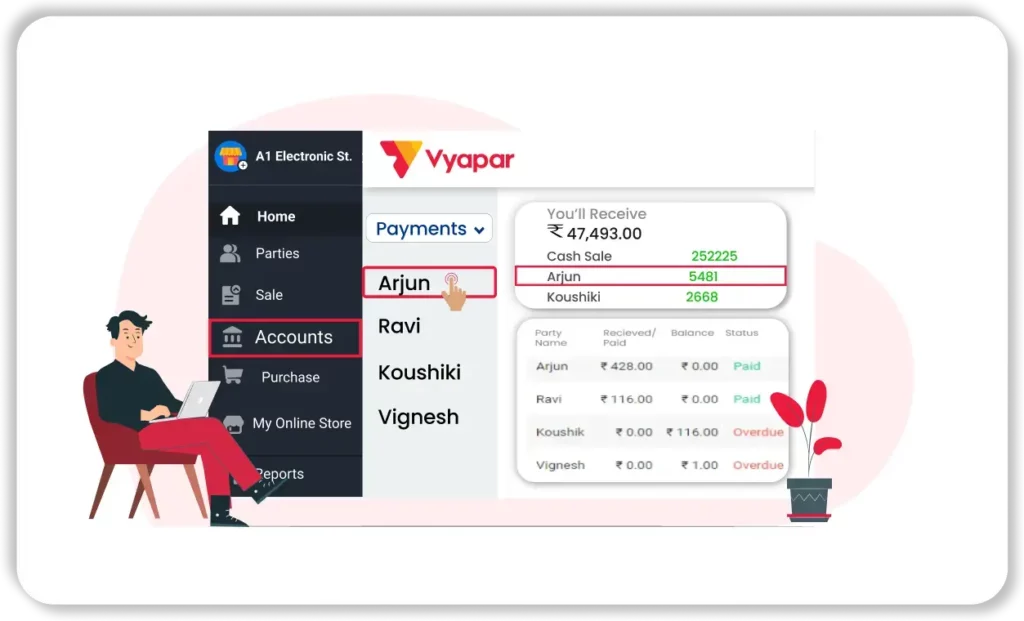 Track Payments and Receivables