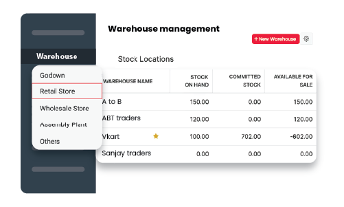 Easily manage multiple warehoused on best manufacturing inventory software