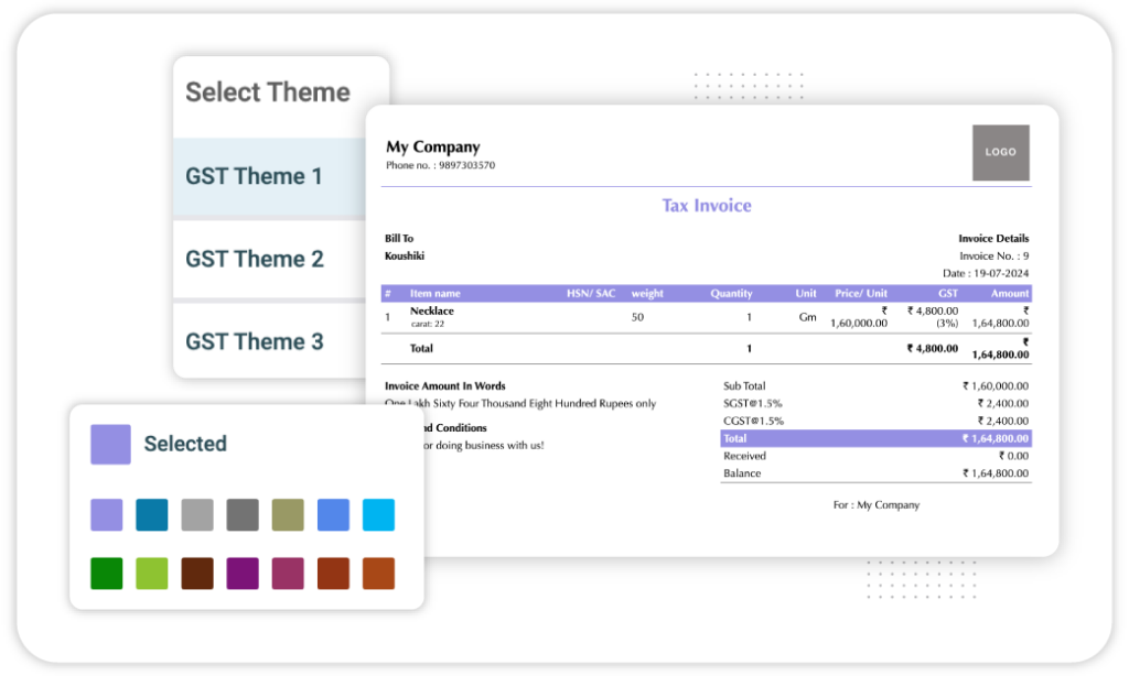 Customizable Invoices