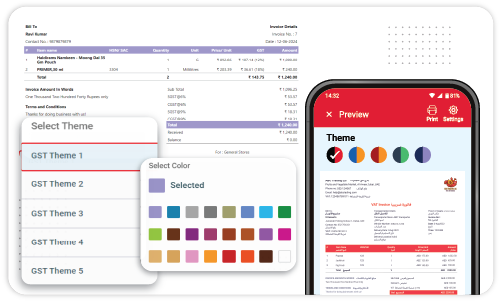 Multiple Invoice Themes - Accounting App for Android