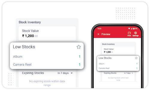 Inventory Alerts - Accounting App for Android