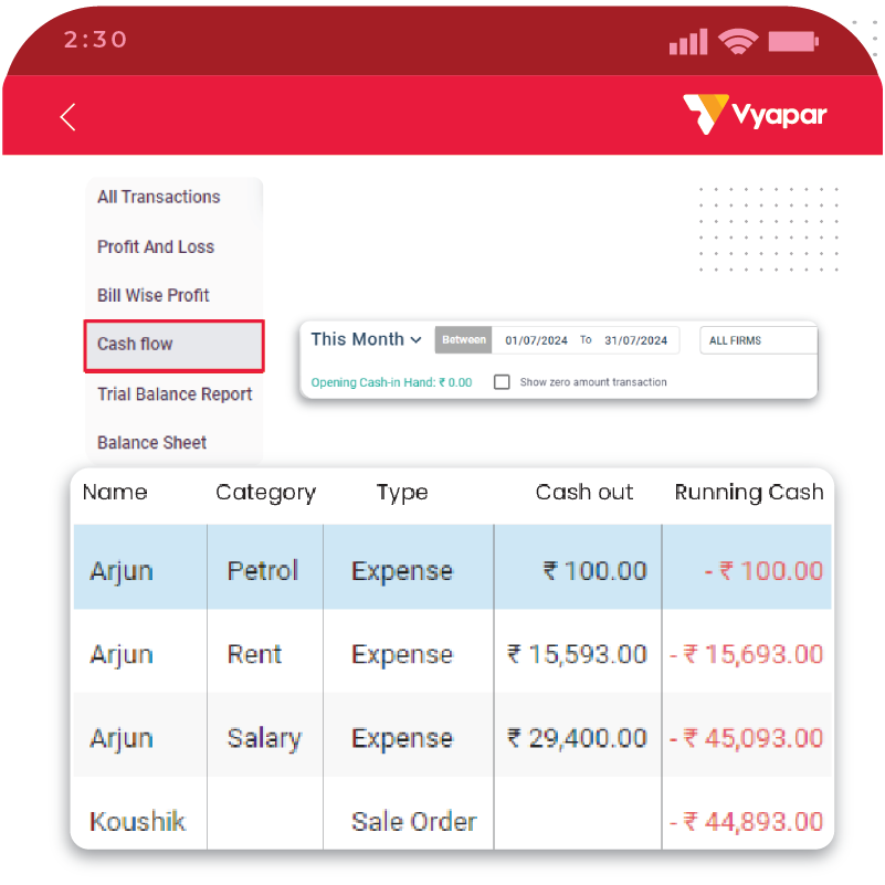 Cash Flow Management - Accounting App for Android