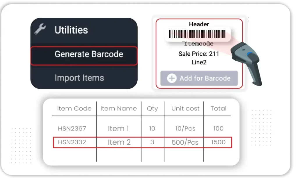 Barcode Integration for Quick Entries