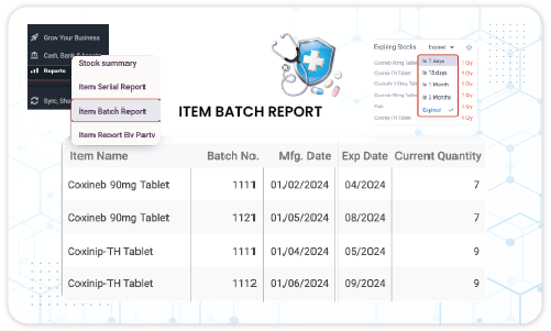 Batch and Expiry Date Tracking - Medical Bill Generator