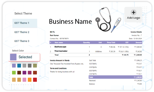 Customized Bill Formats - Medical Bill Generator