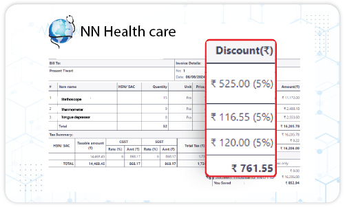 Discount and Offer Management - Medical Bill Generator