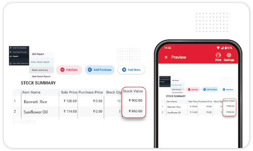 Mobile Inventory Management Software Stock Valuation and Reporting