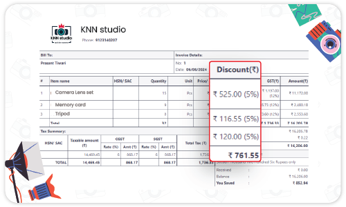 Discount & Offers Management - Photography POS Software