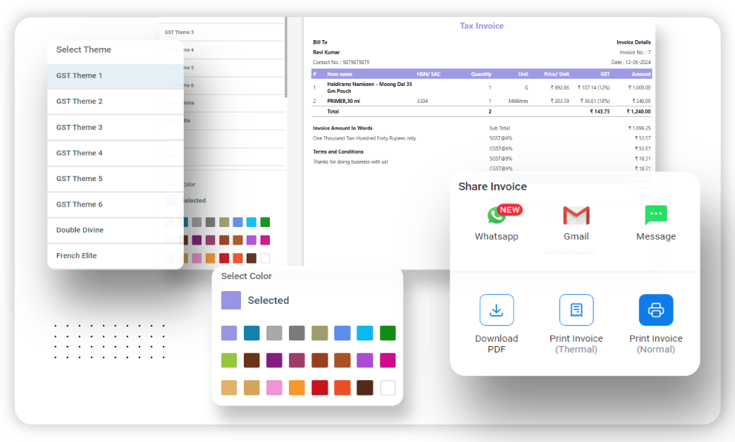 Customizable Invoice Templates - Computerized Accounting Software