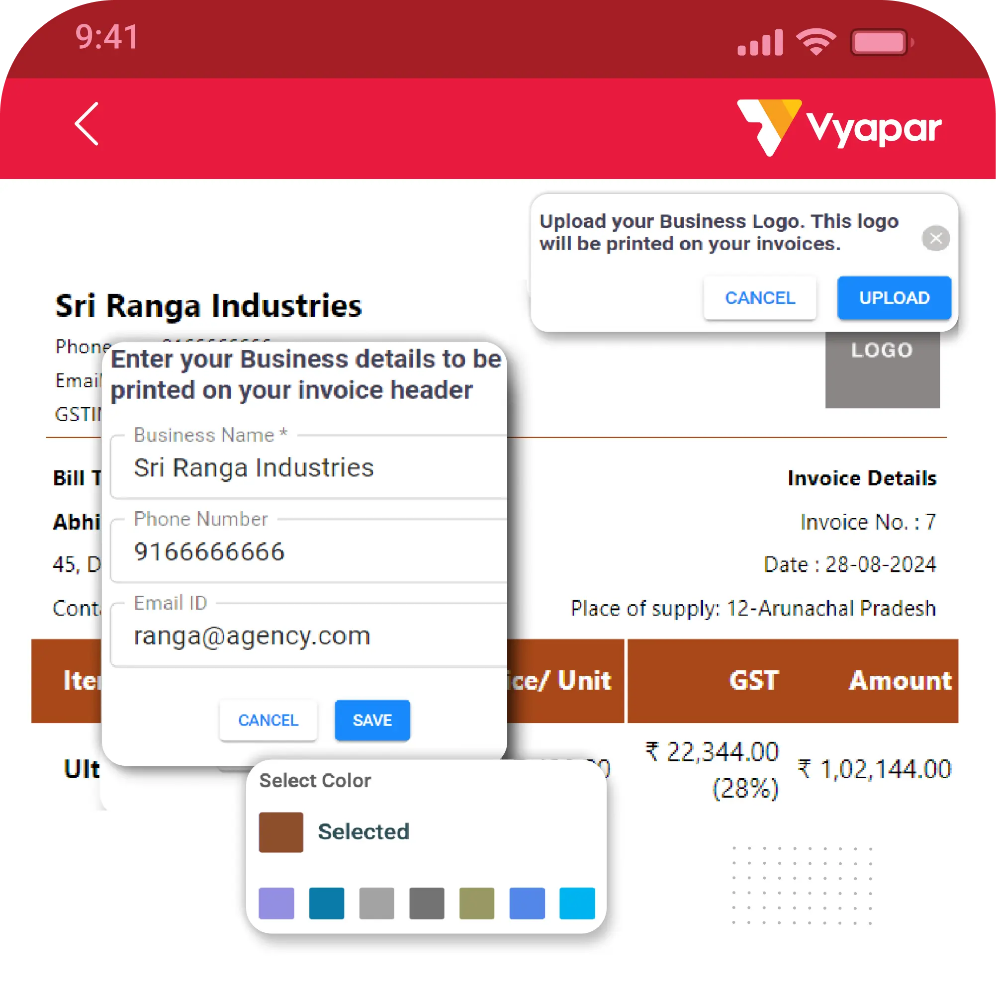 Customizable Invoice Templates