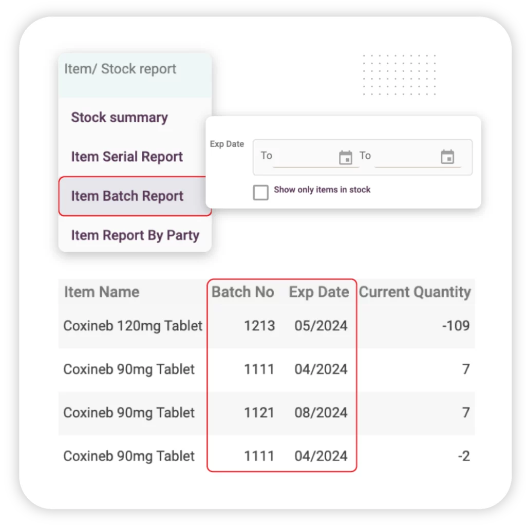 Item Stock Tracking and Item Alerts