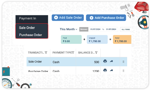 Purchase & Sale order