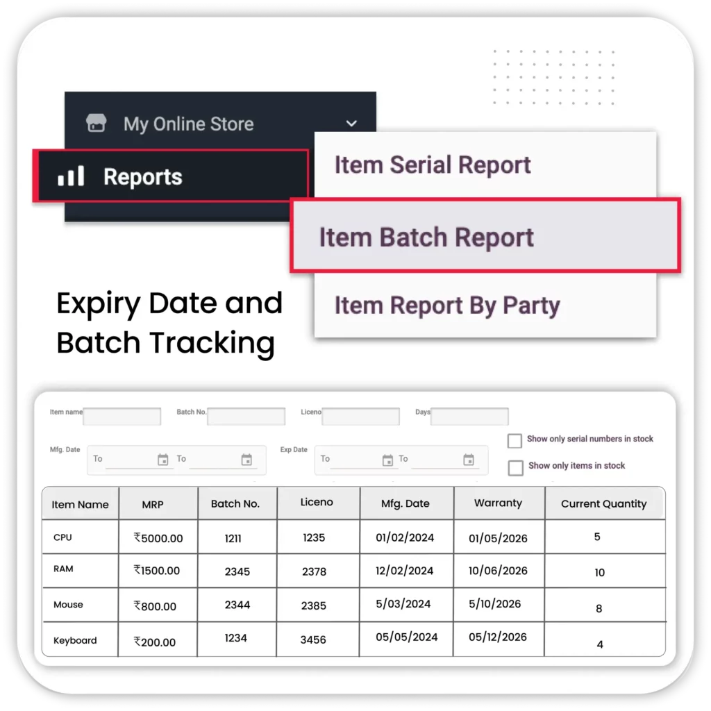 Batch and Serial Number Tracking