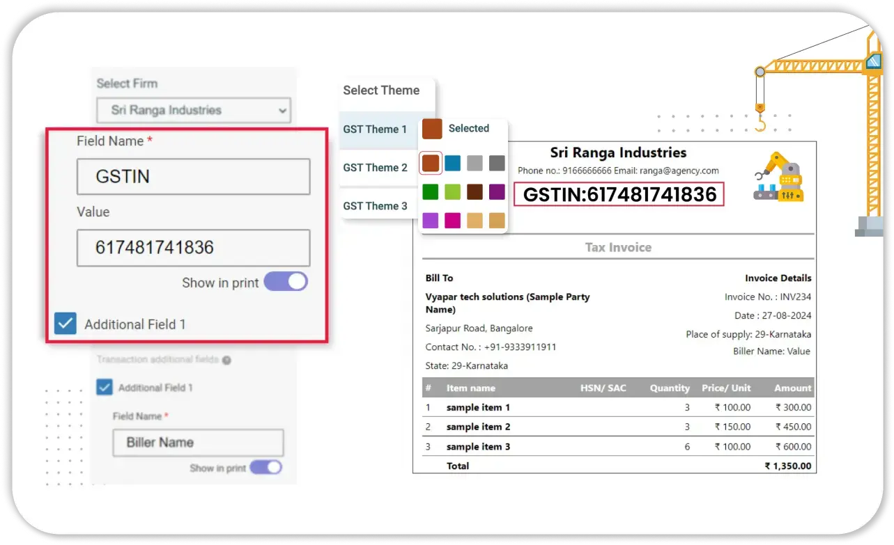 Customized Invoices