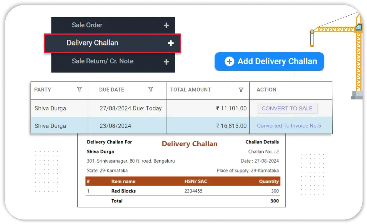 Delivery Challan Management