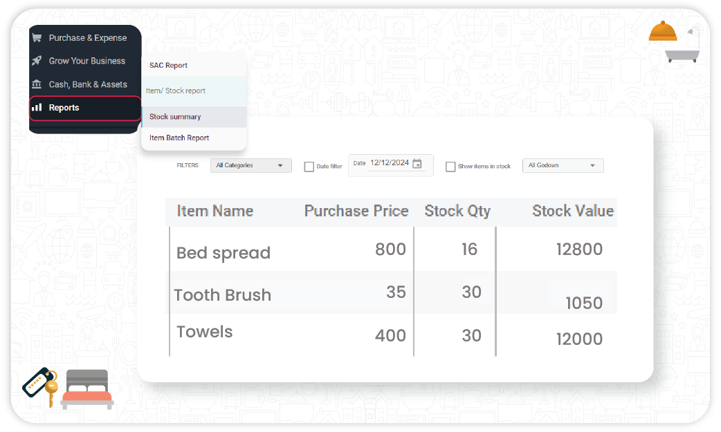 Hotel Accounting Software Inventory Management Feature