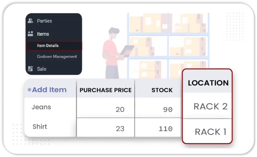 Item Location - Clothing Inventory Management