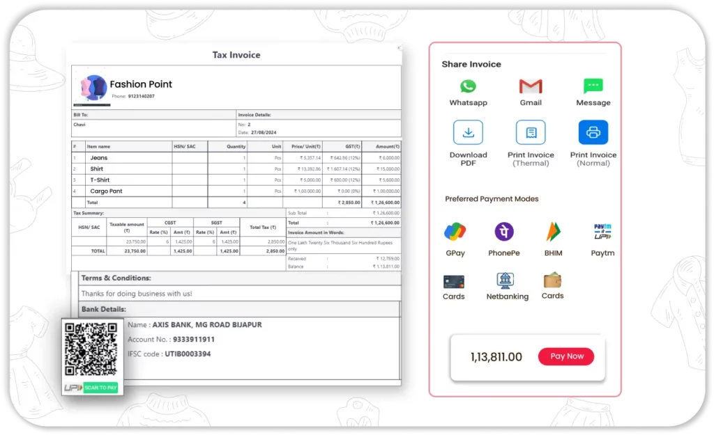 Print QR Code - Clothing Inventory Management