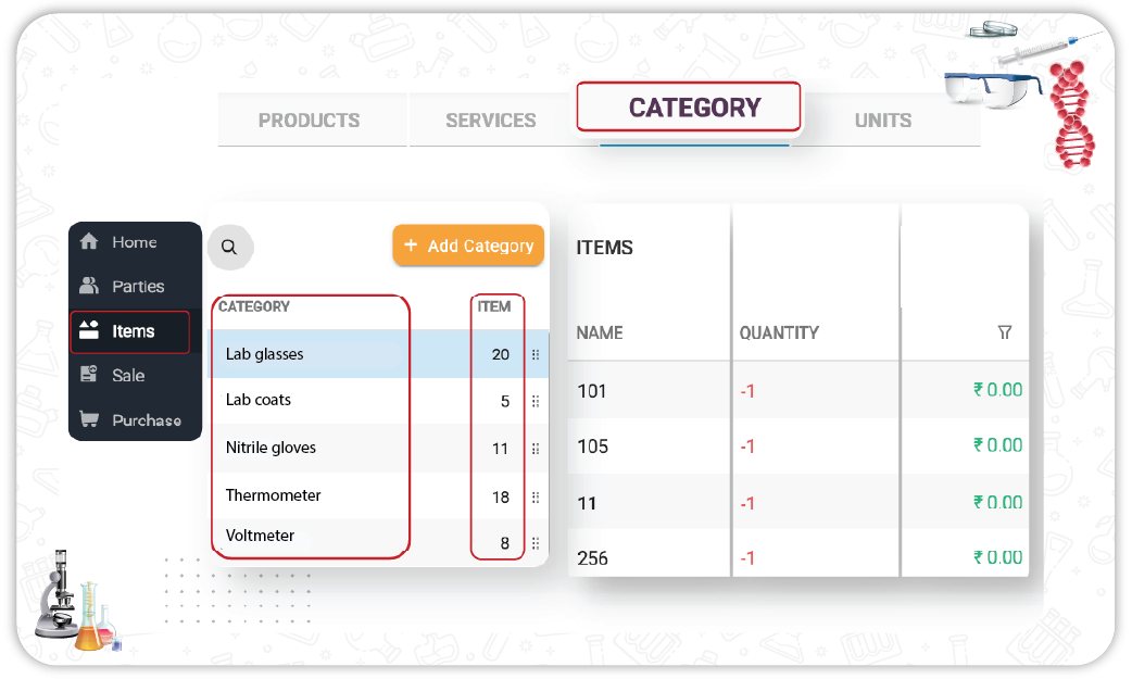 Custom Categorization of Lab Items - Lab Inventory Software