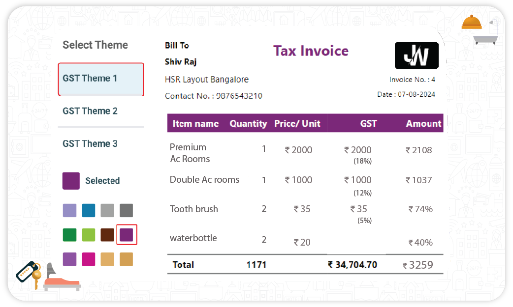 Split Billing Feature of Vyapar app